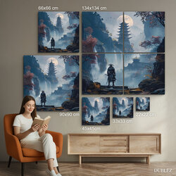 Wooden Wall Art - Samurai in the Mountains