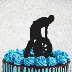 Drevený zápich do torty s menom - Automechanik  | Čierna