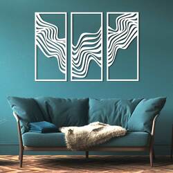 Multi-part Abstract Picture - Wave | White