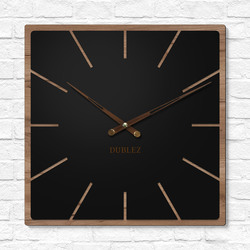 Dizajnové hodiny z dreva - Noir | Dub tabakový