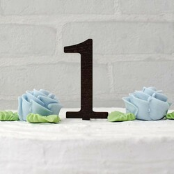 Drevené čísla - zápichy do torty | Wenge