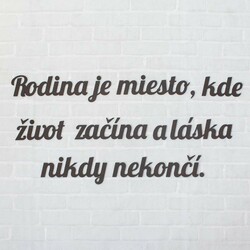 Nálepka na stenu - citát po slovensky | Wenge