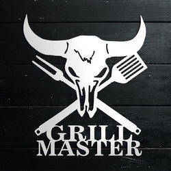 Dekorácia na stenu do kuchyne - Grill Master | Biela