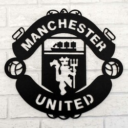 Wooden Wall Art - Manchester United Logo | Black