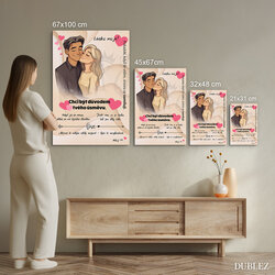 CZ - Dřevěná tabulka na zeď - Lásko moje