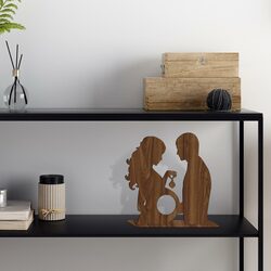 Standing Pregnancy Photo Frame | Walnut