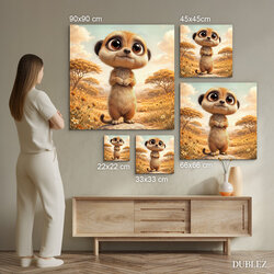 Drevený obraz pre deti - Surikata