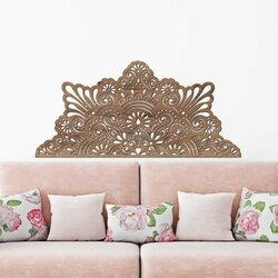 Polovičná mandala na stenu - Koruna  | Dub tabakový