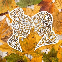 Svadobná dekorácia - Mladomanželia | Biela