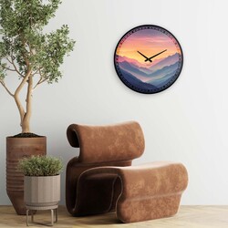 Wooden wall clock - Twilight