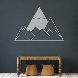 Wall Art - Geometric Mountains | Silver