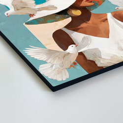 Elegantný obraz do obývačky - Dáma v klobúku