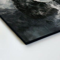 Moderný drevený obraz - Čierna vlna hôr