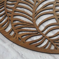 Cut-out Picture of Abstraction - Leaves | Walnut