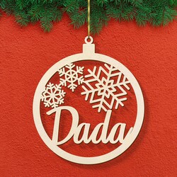 Drevená vianočná guľa s menom  | Topoľová preglejka