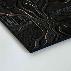 Čierny industriálny obraz - Strom Arora