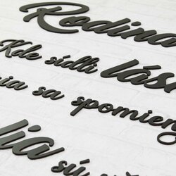 Nalepovací citát o rodine, láske a priateľstve  | Čierna