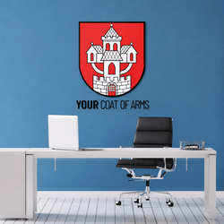 Wooden city coat of arms for the wall - Custom-made