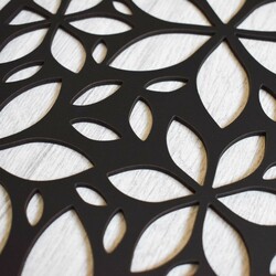 Floral Panel on the Wall | Black