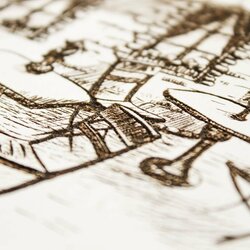 Drevený obraz do kaviarne - Old Town Cafe  | Biela