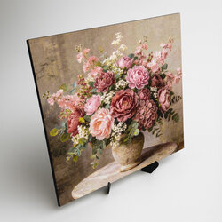 Romantic vintage painting - Bouquet in a vase