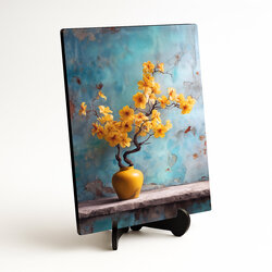 Designový obraz - Žluté květy ve váze