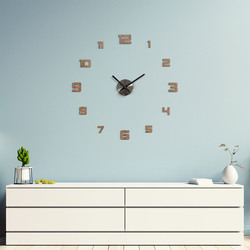 Nalepovacie hodiny z dreva - Victoria | Dub tabakový