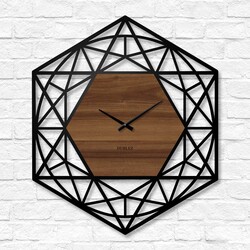 Geometrické hodiny na stenu - Polygón | Orech