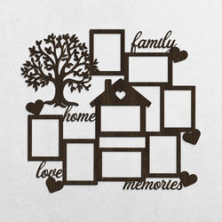 Family Photo Frame for Multiple Pictures | Wenge