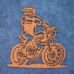 Wooden Wall Art - Motorcycle | Cherry