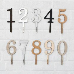 Drevené čísla - zápichy do torty