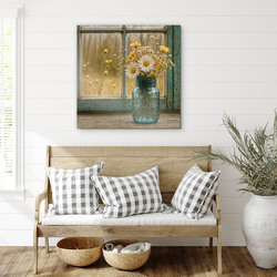 Vintage picture - Vase of meadow flowers