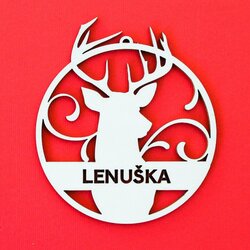 Vianočná guľa s vlastným menom  | Topoľová preglejka