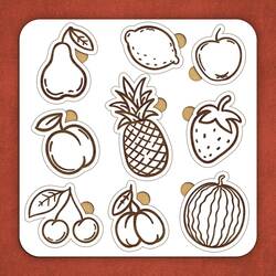 Drevená edukačná hračka - Ovocie | Biela