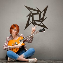 Drevený symbol - Metallica Ninja Star | Wenge