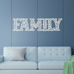 Wooden Wall Art - Family | White