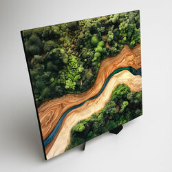 Colorful Wooden Wall Art - Abstract Forest