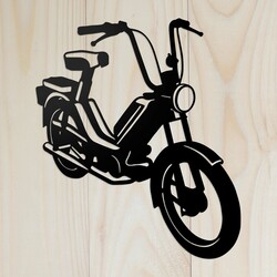 Wooden Retro Wall Art - Babetta 210 | Black