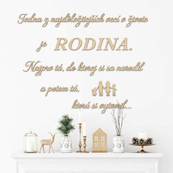 Drevený citát na stenu - Dôležitosť rodiny | Javor