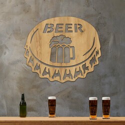 Drevený darček pre milovníka piva - Pivné viečko | Dub zlatý