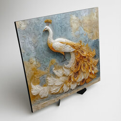 Tablou de lux al unei păuni.