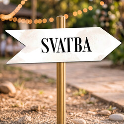 Svatební šipka pro označení cesty - Něha