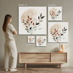 Fa boho kép - Levelek egy körben