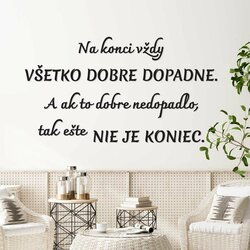 Motivačný citát o živote na stenu | Čierna