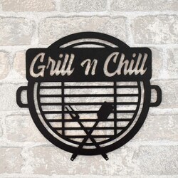 Drevený doplnok do kuchyne - Grill n Chill | Čierna