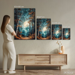 Drevený obraz - Mesačný les