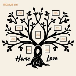 Wooden Family Tree for Multiple Photos | 150x125 cm
