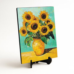 Drevený obraz - Slnečnice