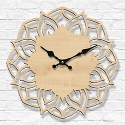 Wooden Clock Mandala - Aura | Maple