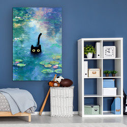 Moderní impresionistický obraz - Kočka